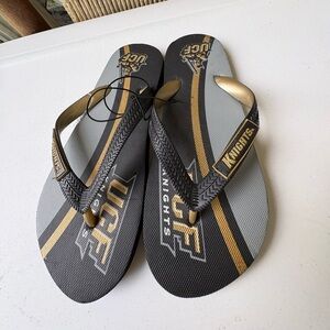 Knights Apparel Black, Gray & Gold Flip Flop Sandals